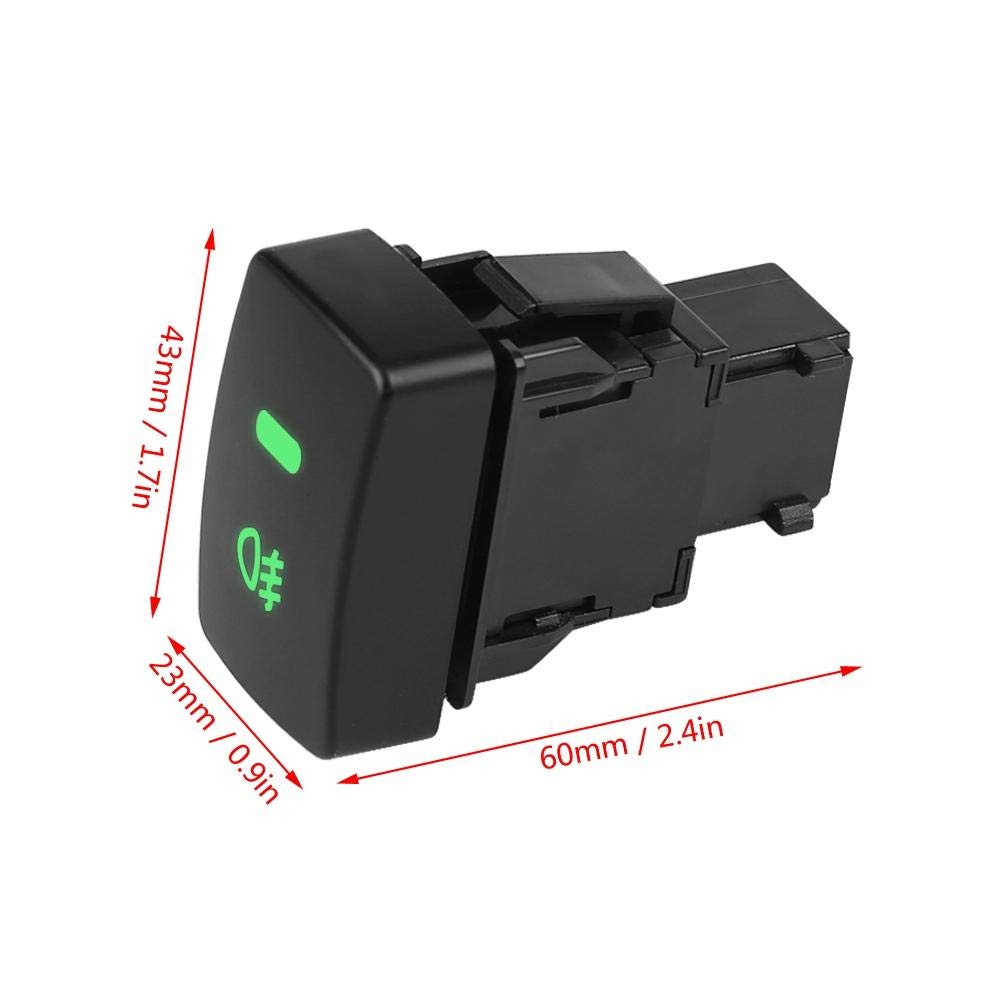 Amazon.com: Keenso Fog Light Switch, 5 Pin Black Plastic Car Push